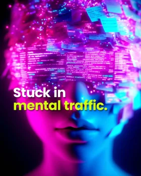 Stuck in mental traffic.